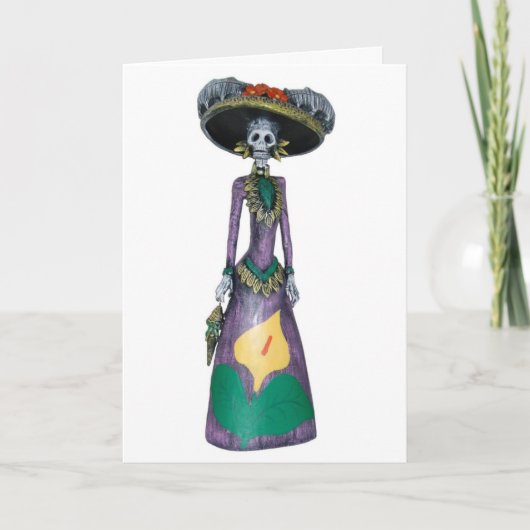Carte heureuse de Halloween Catrina (Devant)