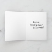 Carte heureuse de Halloween d'araignée déplaisante (Intérieur)