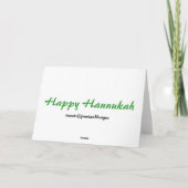 Carte heureuse de Hannukah (Dos)