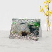 Carte heureuse de jour de Groundhog (Fleur jaune)