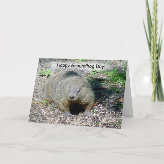 Carte heureuse de jour de Groundhog (Devant)
