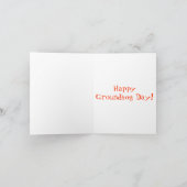 Carte heureuse de jour de Groundhog avec le bébé (Intérieur)