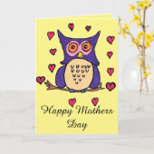 Carte heureuse de jour de mères (Fleur jaune)