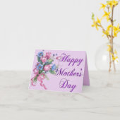 Carte heureuse de jour de mères (Fleur jaune)