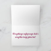 Carte heureuse de Lat d'Anniversaire-Sto (Intérieur)