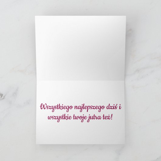 Carte heureuse de Lat d'Anniversaire-Sto (Intérieur)