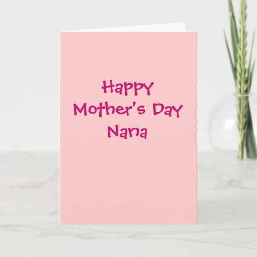 Carte heureuse de Nana du jour de mère (Devant)