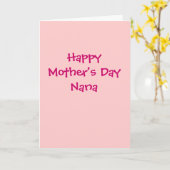 Carte heureuse de Nana du jour de mère (Fleur jaune)