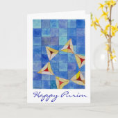 Carte heureuse de Purim (Fleur jaune)