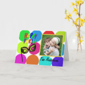 Carte heureuse de Purim (Fleur jaune)