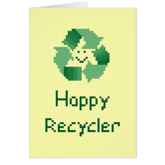 Carte heureuse de recycleur (Devant)