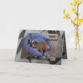 Carte heureuse de retraite de bouledogue anglais (Fleur jaune)