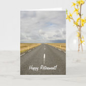 Carte heureuse de retraite de route (Fleur jaune)