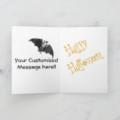 Carte heureuse de Samhain Halloween de sorcière (Intérieur)