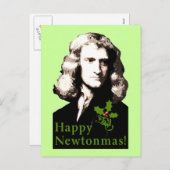 Carte heureuse de vacances de Newtonmas (Devant / Derrière)