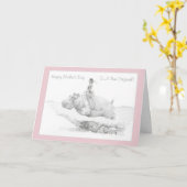 Carte heureuse d'hippopotame de selle de côté du (Fleur jaune)