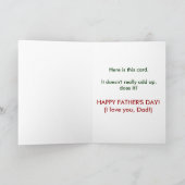Carte heureuse drôle de fête des pères (Intérieur)