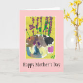 Carte heureuse du jour de mère (Fleur jaune)