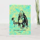 Carte heureuse du jour de mère de singe drôle (Dos)