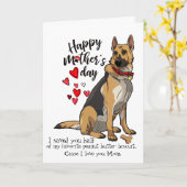 Carte heureuse du jour de mère de votre berger (Fleur jaune)