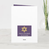 Carte heureuse élégante de hanoukka (Dos)