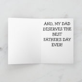 CARTE HEUREUSE FÊTE DES PÈRES À "MON HÉROS" PAPA EN MILI (Intérieur)