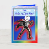 CARTE HEUREUSE FÊTE DES PÈRES SUPER HERO PAPA (Devant)