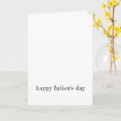 Carte HEUREUSE FÊTE DES PÈRES Typographie moderne AMOUR  (Fleur jaune)