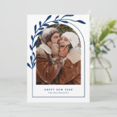 Carte HEUREUSE NOUVELLE ANNÉE Ajouter votre photo (Debout devant)