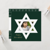 Carte Heureuse photo Hanoukka Cute (Devant/Arrière en situation)