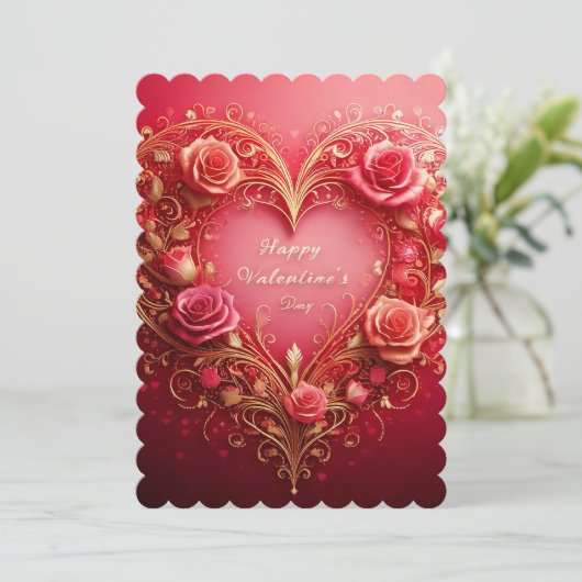 Carte Heureuse Sainte-Valentin (Debout devant)