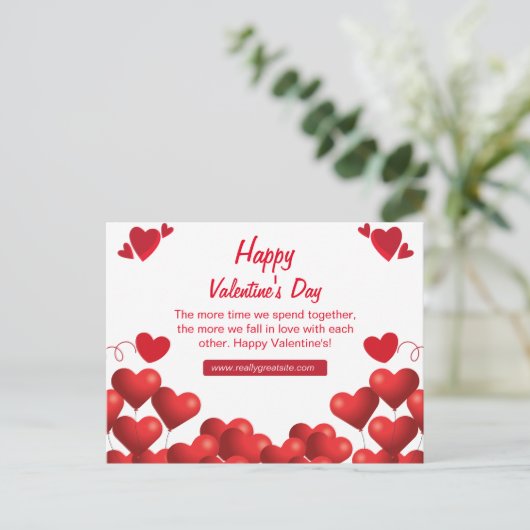 Carte Heureuse Sainte-Valentin (Debout devant)