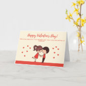 Carte Heureuse Sainte-Valentin (Fleur jaune)