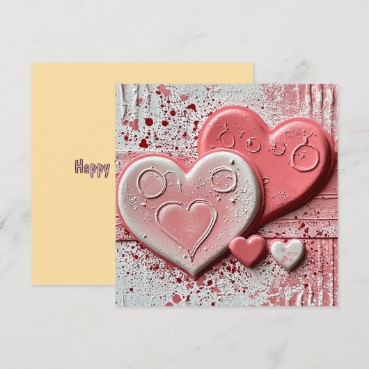 Carte Heureuse Sainte-Valentin (Devant / Derrière)