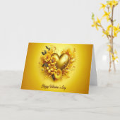 Carte Heureuse Sainte-Valentin (Fleur jaune)