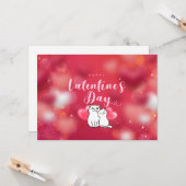 Carte Heureuse Sainte-Valentin (Devant/Arrière en situation)