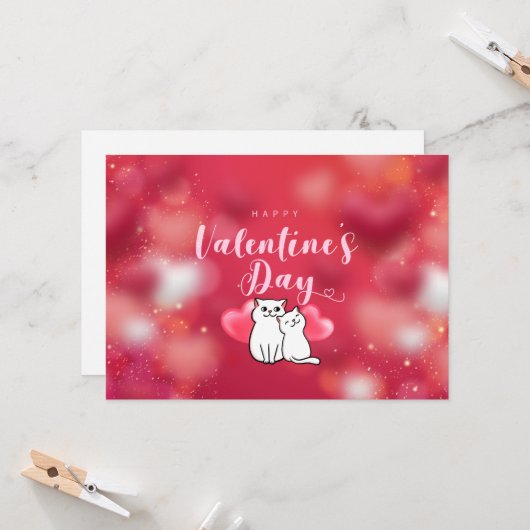 Carte Heureuse Sainte-Valentin (Devant/Arrière en situation)
