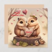 Carte Heureuse Sainte-Valentin (Devant / Derrière)