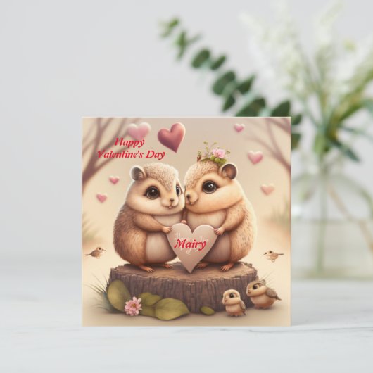 Carte Heureuse Sainte-Valentin (Debout devant)