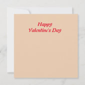 Carte Heureuse Sainte-Valentin (Dos)