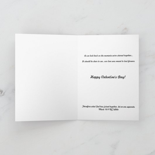 Carte Heureuse Sainte-Valentin (Intérieur)