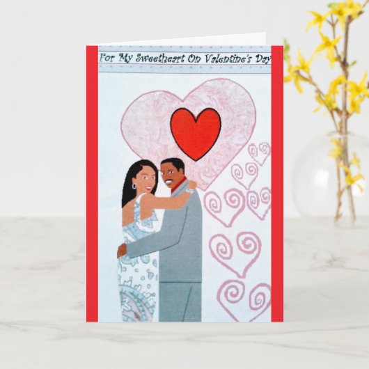 Carte Heureuse Sainte-Valentin (Fleur jaune)