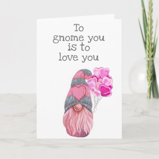 Carte Heureuse Sainte-Valentin À Gnome Vous êtes à vous  (Devant)