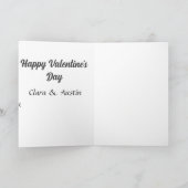 Carte Heureuse Sainte-Valentin ajouter nom date simple m (Intérieur)