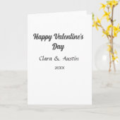 Carte Heureuse Sainte-Valentin ajouter nom date simple m (Fleur jaune)
