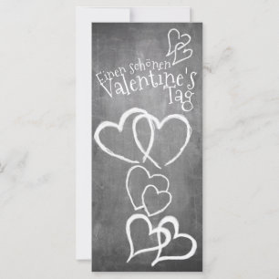 Carte Heureuse Sainte-Valentin auf einer Kreidetafel