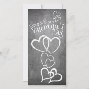 Carte Heureuse Sainte-Valentin auf einer Kreidetafel