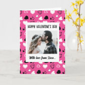 Carte Heureuse Sainte-Valentin avec amour (Fleur jaune)