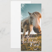 Carte Heureuse Sainte-Valentin avec regard Cheval (Devant / Derrière)