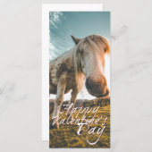 Carte Heureuse Sainte-Valentin avec regard Cheval (Devant / Derrière)